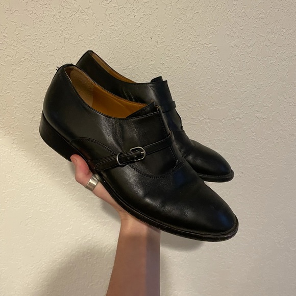 Balenciaga black oxford shoe with light wear